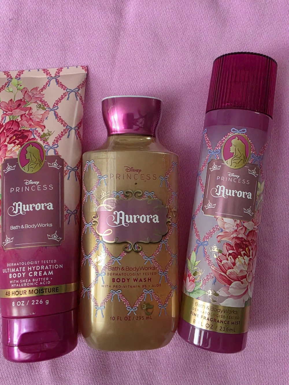 Bath & Body Works Aurora Princess Bath & Body Set in Pink and Gold
